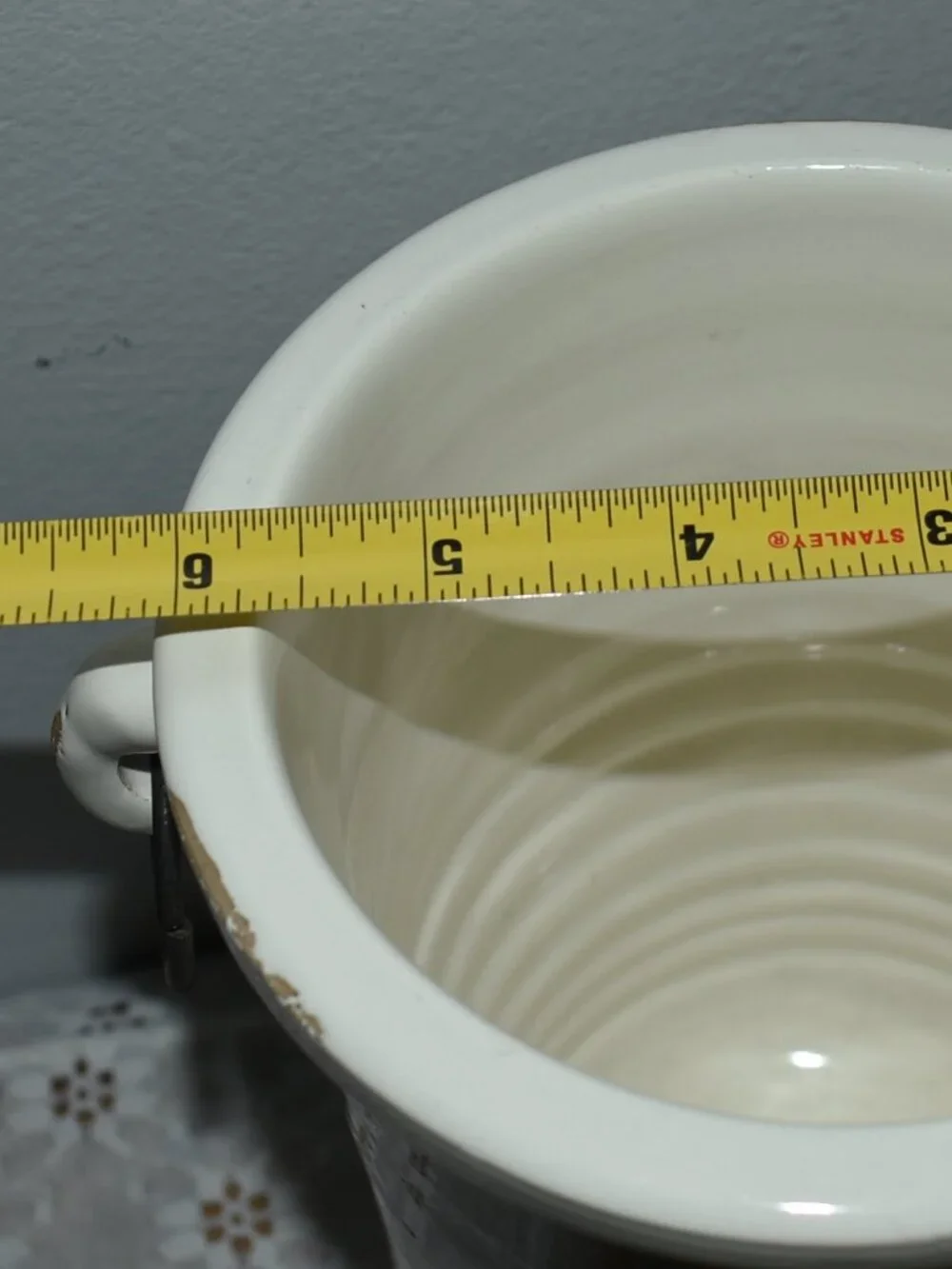 Vintage Pottery Barn Italian Ceramic Crock Wine Chiller Kitchen Utensil Holder